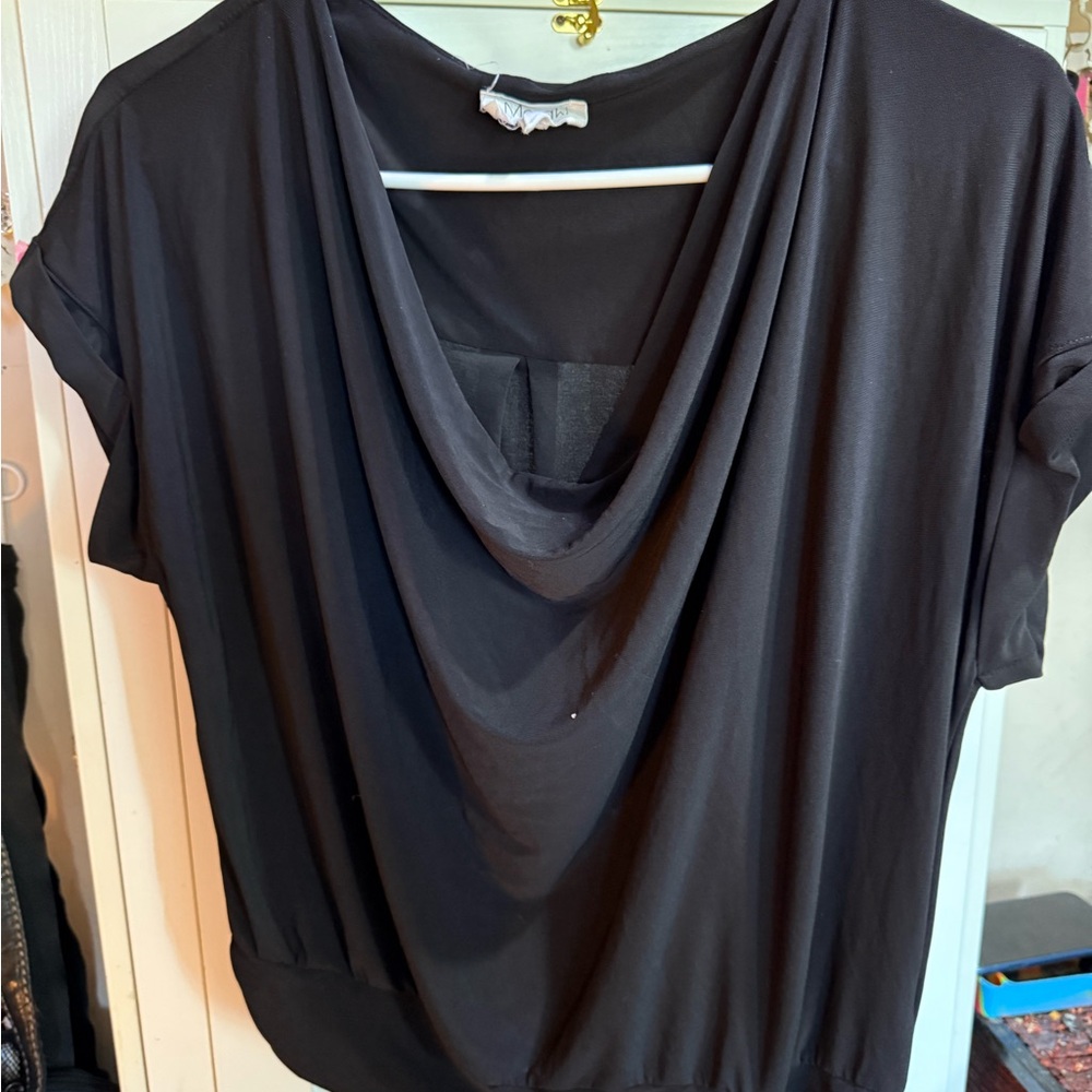 Meraki Elegant Black Blouse